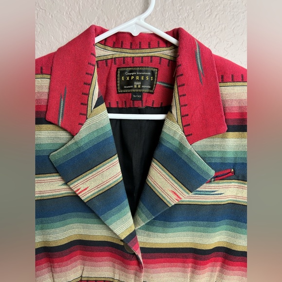 TRIBAL PRINT BLAZER SZ: 9/10 - Picture 4 of 5